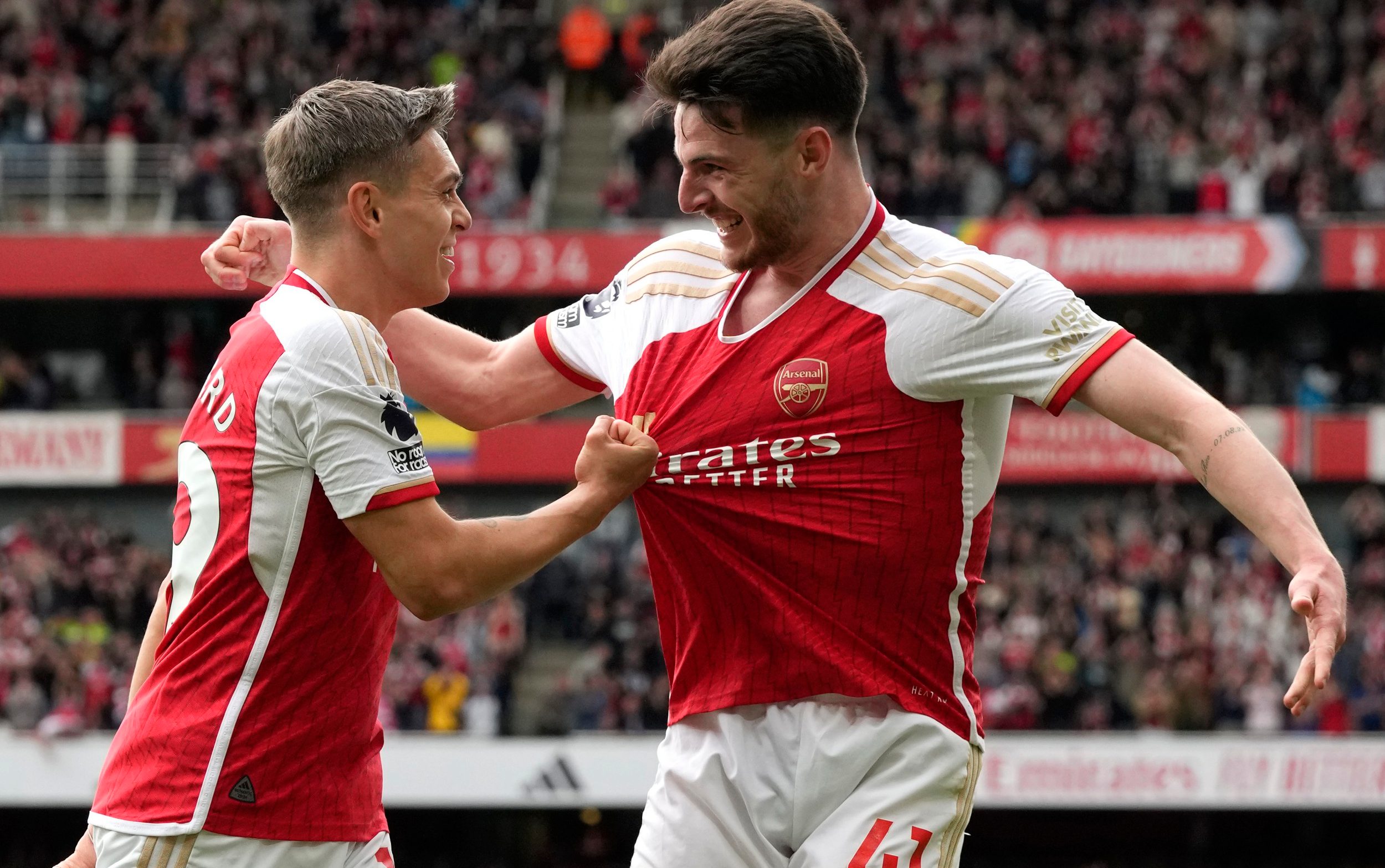 declan rice drives arsenal to victory over bournemouth to keep up premier league title push