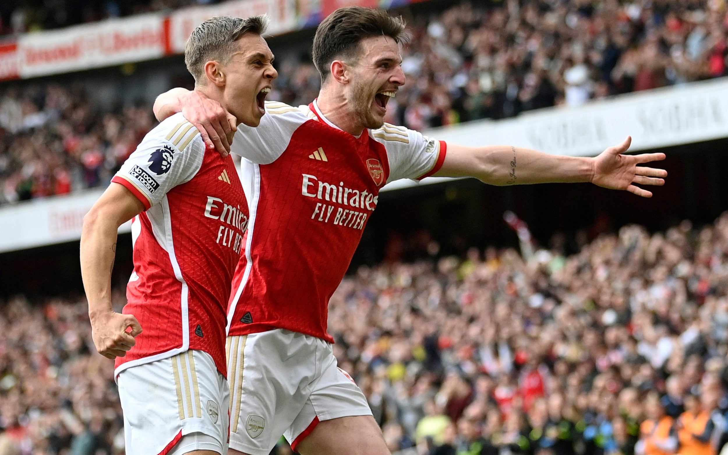declan rice drives arsenal to victory over bournemouth to keep up premier league title push