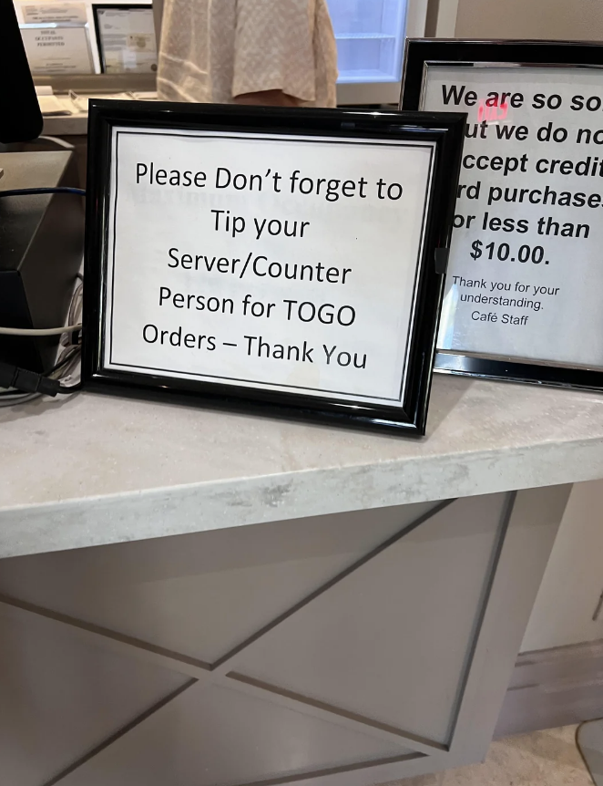14 photos that perfectly encapsulate how mildly infuriating tipping culture has become