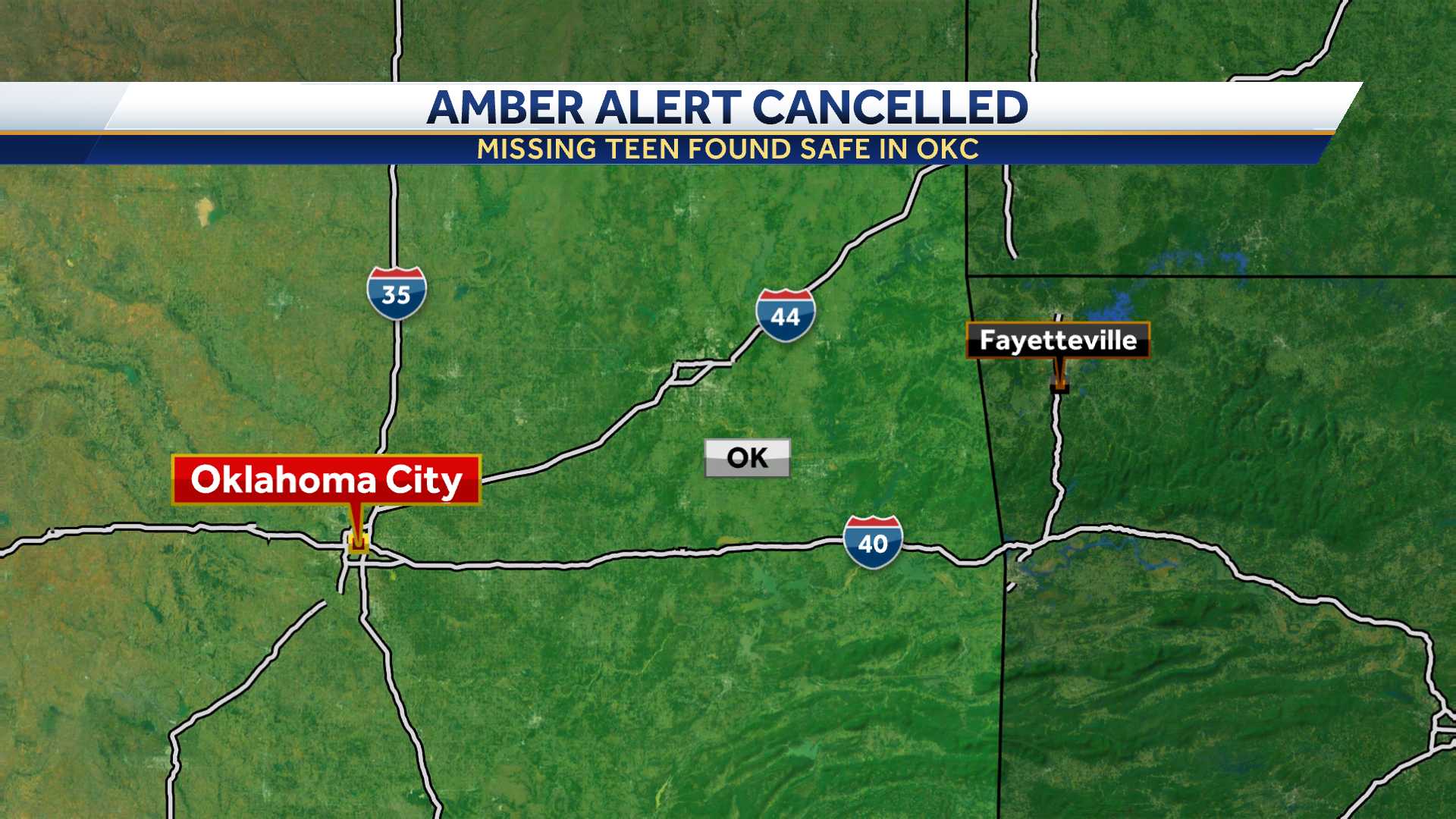 AMBER ALERT CANCELED: Missing Teen Found Safe In Oklahoma City