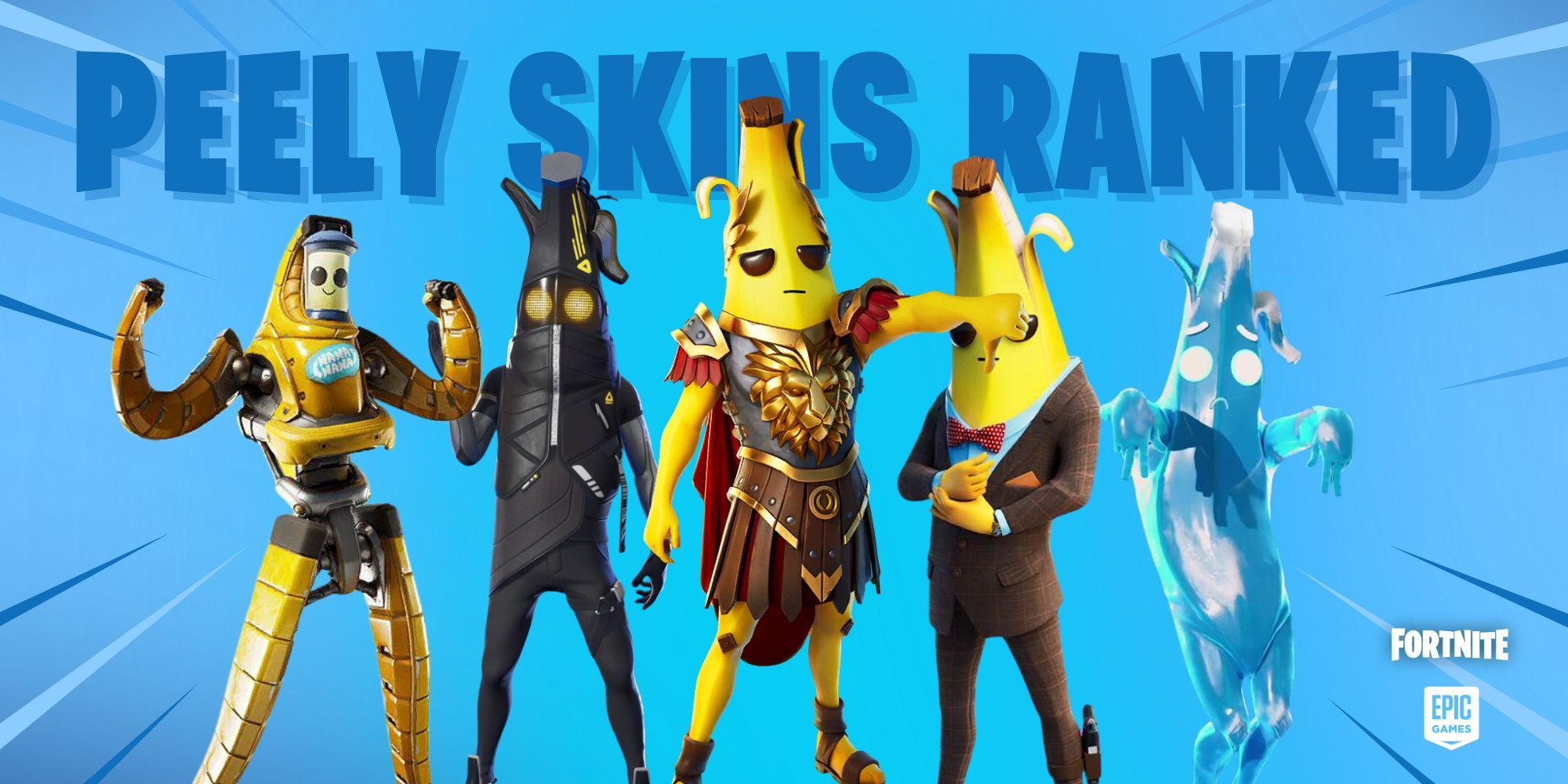 android, fortnite: all peely skins, ranked