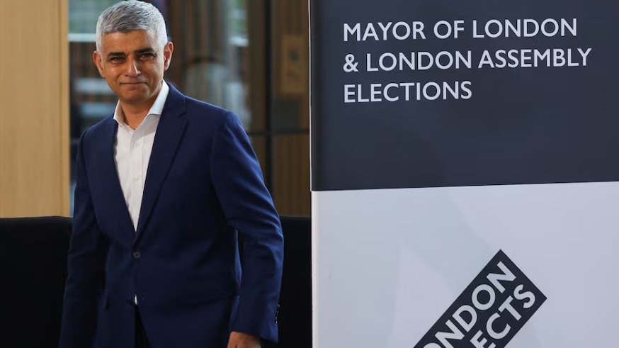 sadiq khan re-elected london mayor for record third term