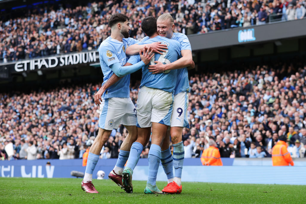 man city close the gap on arsenal as erling haaland scores four against wolves