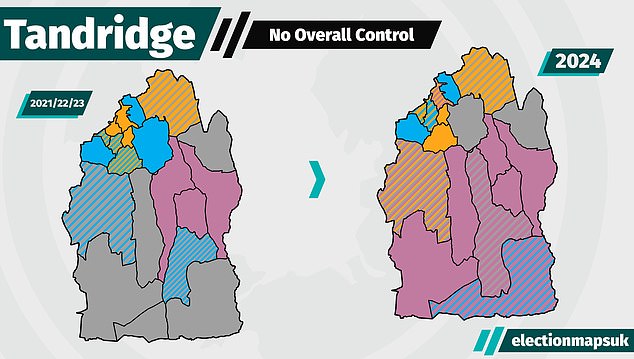 local elections 2024: maps make clear the extent of the battering