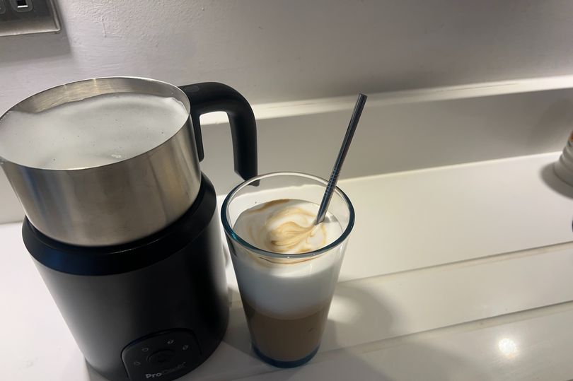 amazon, i made a cappuccino, hot choc and iced coffee using procook's new milk frother - it beats nespresso