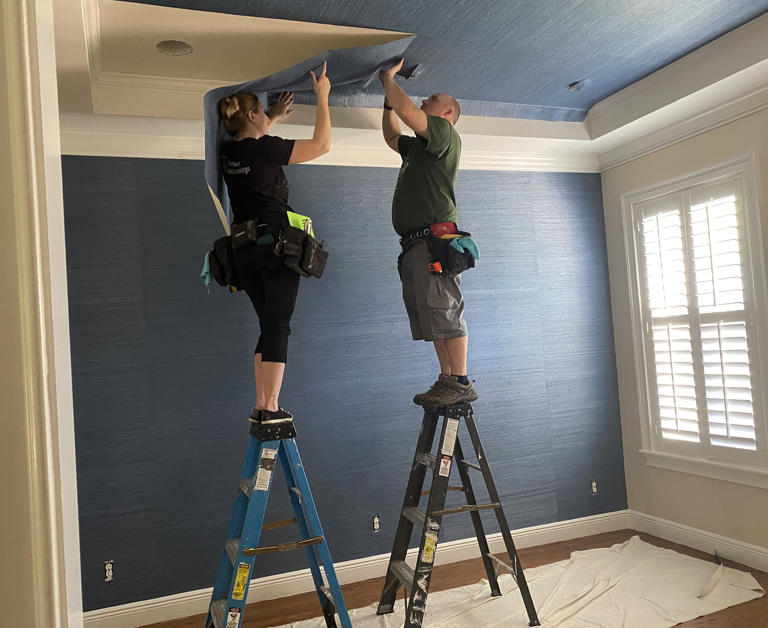 Catie and Tim Skelton, sister and brother owners of Orlando-based Elements Wallcoverings, say a wallpaper installation is only as good as the prep work underneath.