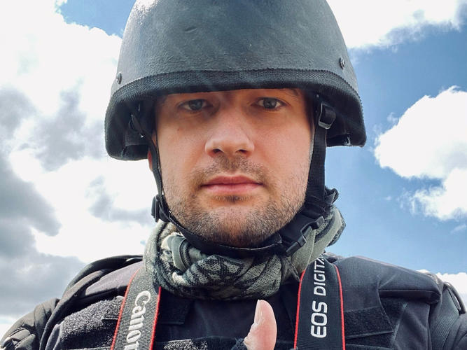 A Ukrainian war reporter
