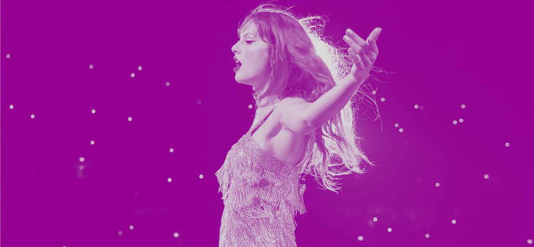 Taylor Swift during the Eras Tour in Sydney, Australia.