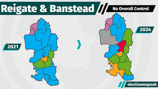 local elections 2024: maps make clear the extent of the battering
