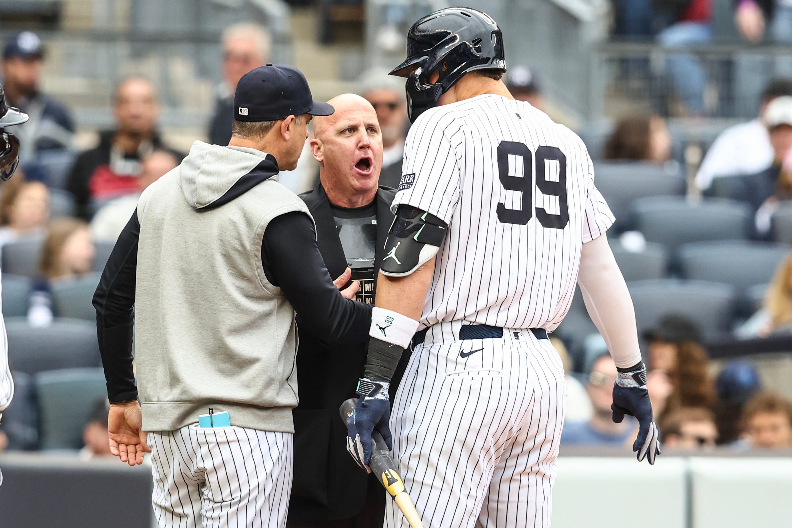 yankees star aaron judge got ejected for the first time in his career