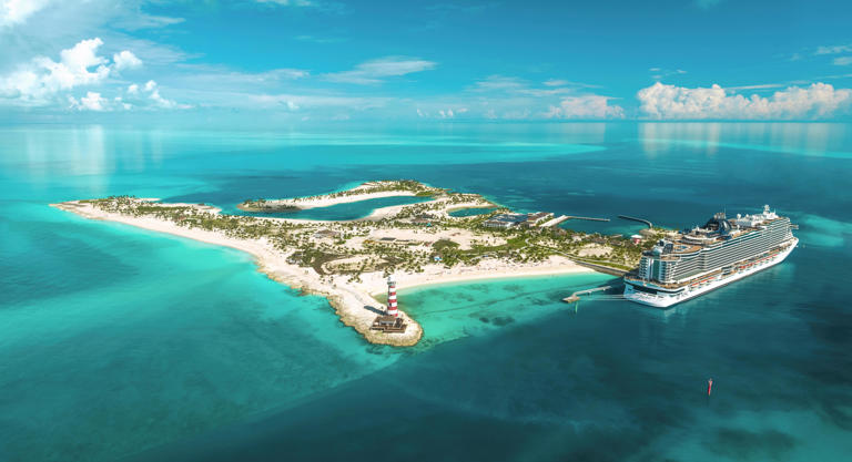 MSC Seashore calls at Ocean Cay MSC Marine Reserve.