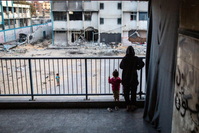 Tens of thousands of displaced Palestinians sought shelter in Gaza's ...