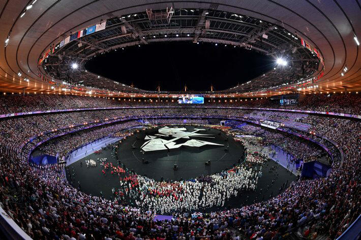 Cerimônia de encerramento de Paris-2024 foi realizada no Stade de France Foto: Miguel Medina/AFP