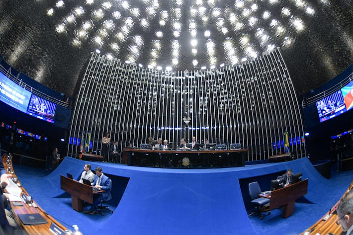 Plenário do Senado Federal, que retoma seus trabalhos na segunda semana de agosto Foto: Saulo Cruz/Agência Senado