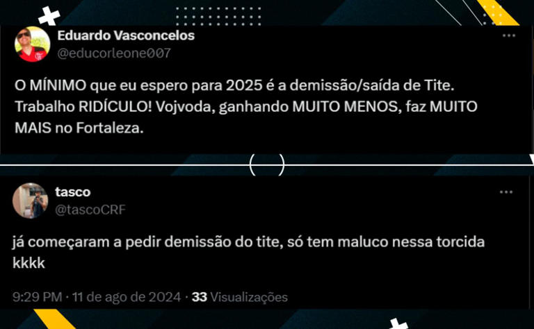 Demissão de Tite no Flamengo é definida pela torcida do flamenguista após empate contra o Palmeiras