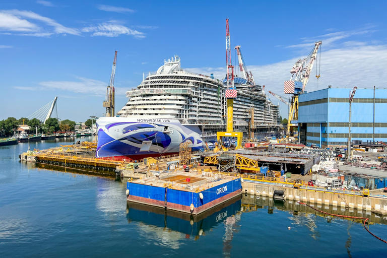 Norwegian Viva in Fincantieri Shipyard in Marghera, Italy