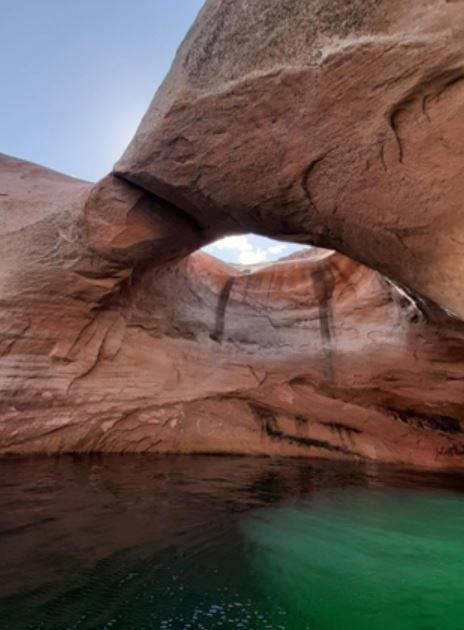 The Double Arch at Glen National Recreation Area in Utah pictured before the Thursday, Aug. 8, 2024, collapse.