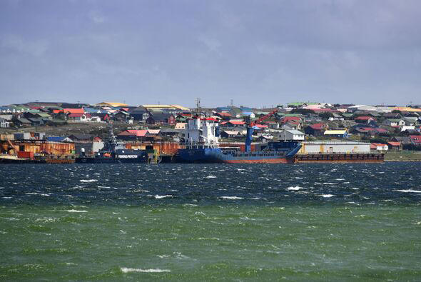 Ships at Stanley Harbour commercial wharf (FIPASS), Falkland Islands