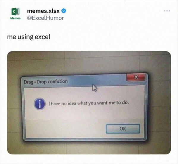 45+ Funny Excel Memes That Every Spreadsheet Warrior Will Relate To