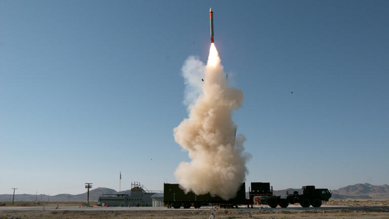 Between May and June of 2023, U.S. Army soldiers conduct first Tomahawk land-attack missile shot from Mid-Range Capability launcher at Naval Air Weapons Station China Lake in California.