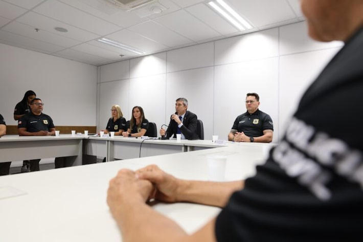 Coletiva de imprensa detalhou dinâmica do crime; delegada havia registrado queixa contra ele em maio deste ano Foto: Haeckel Dias/Ascom Polícia Civil