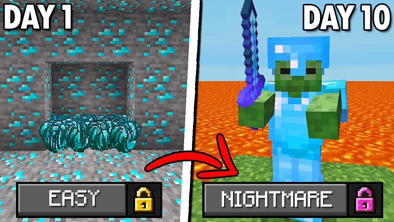 Gamer faces rising difficulty levels during intense Minecraft survival ...