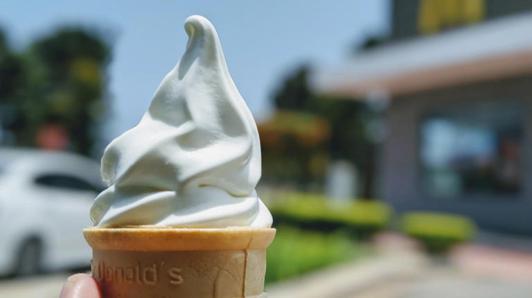 Close up of mcdonald's soft serve