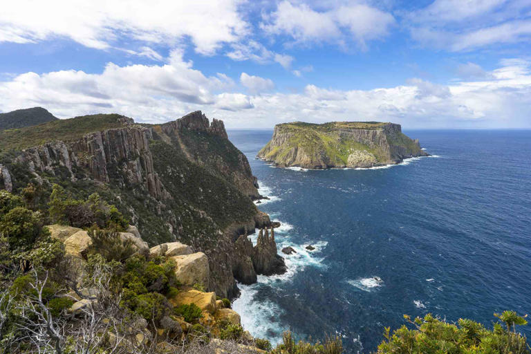 Xavier Hoenner/Getty Images Tasman Island off the coast of Tasmania, Australia.