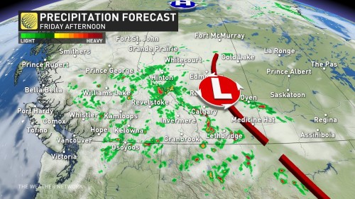 Scattered Storm Risk Persists Friday Across Parts Of B.C., Alberta