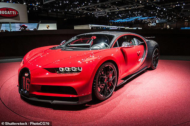 Kavanagh owns a fleet of super-cars including a Bugatti Chiron (stock image) - although these are not cited in legal filings