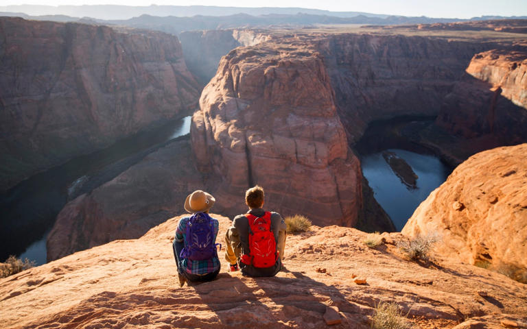 The Grand Canyon cuts a path through the hard terrain and desert drama of Arizona