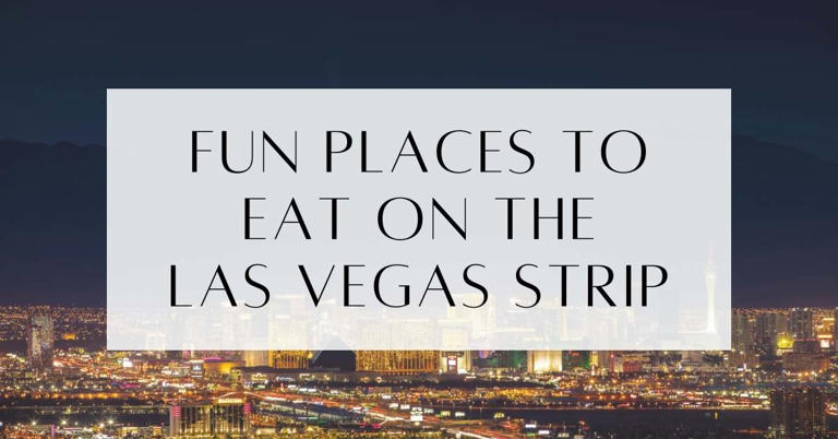 Your Las Vegas-y meoments don't have to be limited to just shows, bars, and clubs. Fun and over-the-top moments could also be had at the places you eat at!