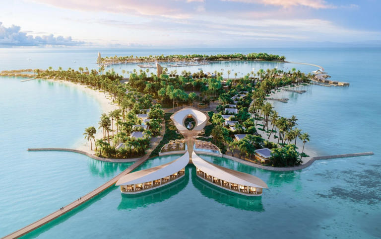 A rendering of Zamani Islands marina by Dubai-based architectural firm Killa Design