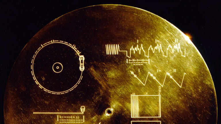 De gouden plaat aan boord van Voyager