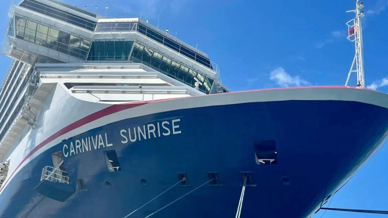 Carnival Sunrise is docked. Lead. MF