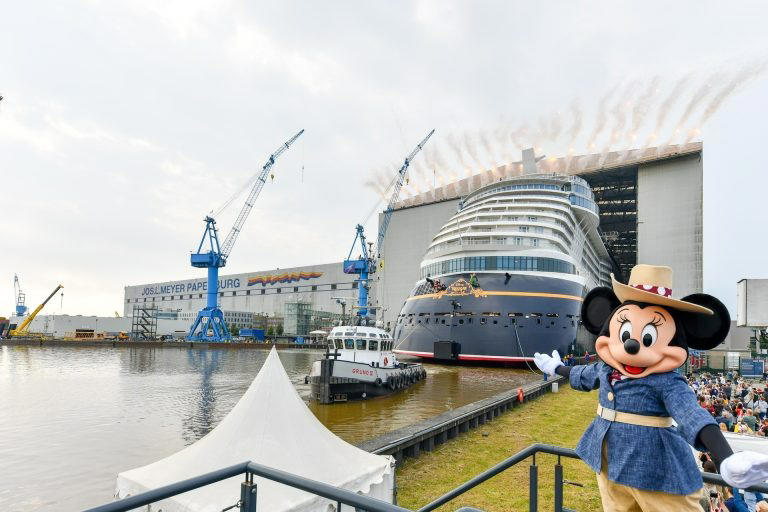 The Disney Treasure celebrated the completion of the ship’s exterior with the traditional “Float Out” ceremony at the Meyer Werft Shipyard in Papenburg, Germany. Disney Treasure Float Out Disney marked the milestone with an update to the Ship’s Log: Today at Meyer Werft Shipyard, the Disney Treasure floated out of the building to dock into ... Read more