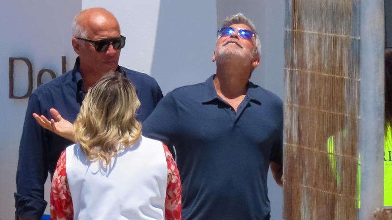 George Clooney was spotted on the island last year. Getty Images