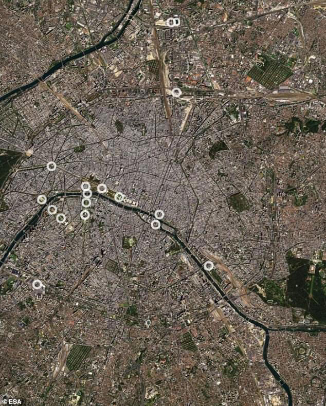 The European Space Agency (ESA) has released an incredible interactive map , which shows Paris from above