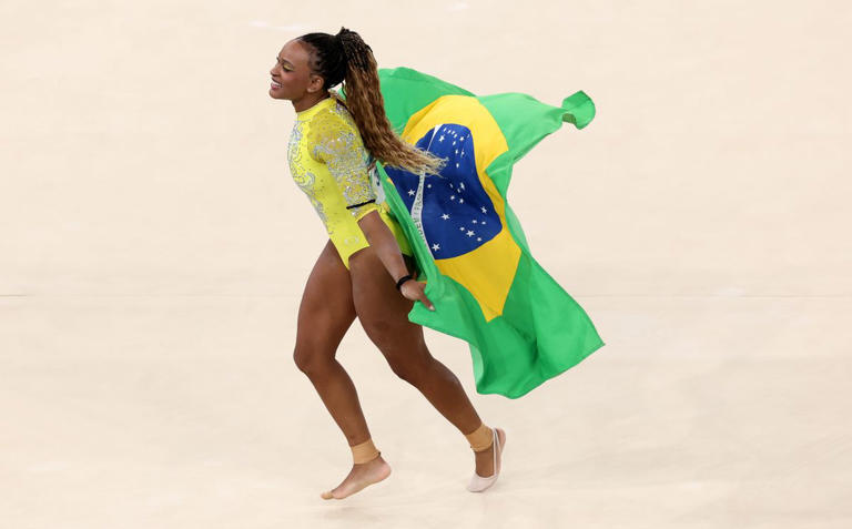 Electrifying! Rebeca Andrade makes history and wins gold in floor final ...