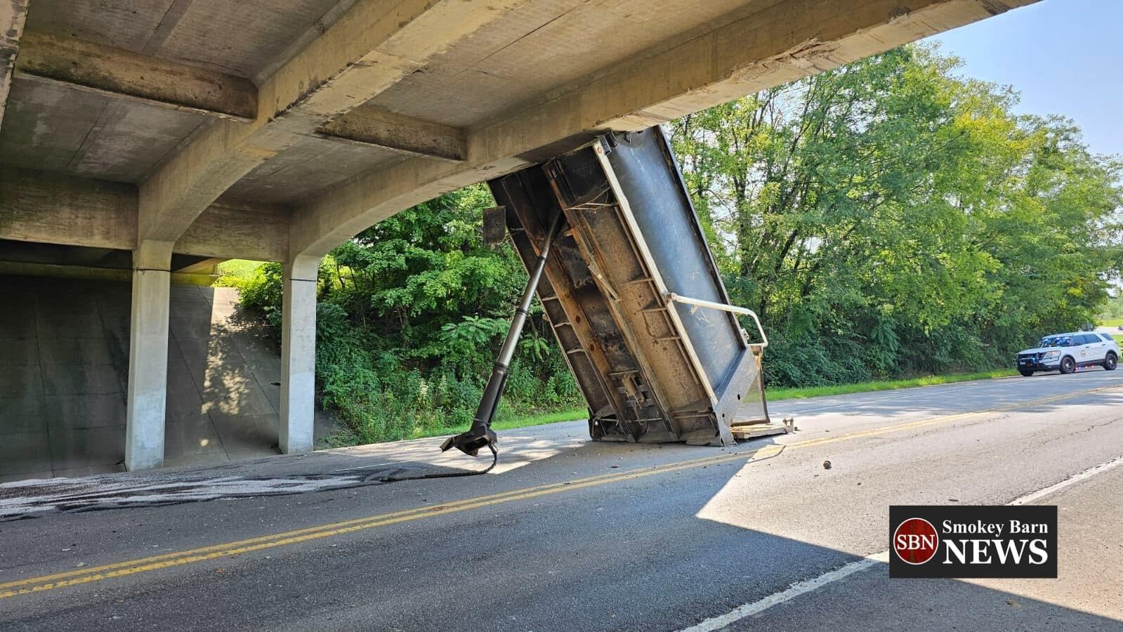 Interstate Reopened After After Dump Truck Hits Overpass In Robertson ...