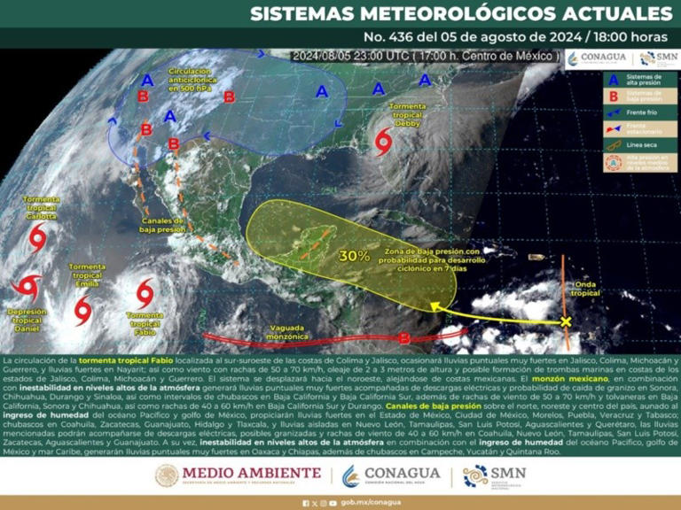 Ciclones tropicales Fabio y Emilia se 'cruzan' en el océano Pacífico y generan el atípico Efecto Fujiwhara: ¿De qué se trata?