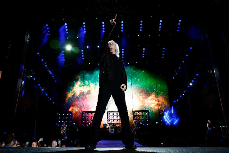 Joe Elliott of Def Leppard performed during a concert at Fenway Park on Monday.