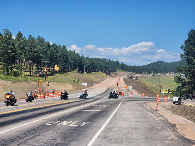 Riding along Highway 385