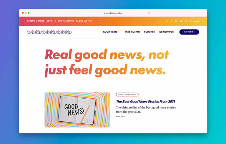 12 Best Good News Websites To Leave You More Hopeful