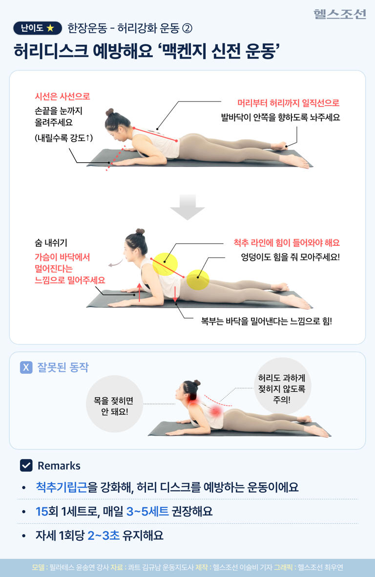 "아이고 허리야" 곡소리 이제 끝! 이 운동 따라 해보세요