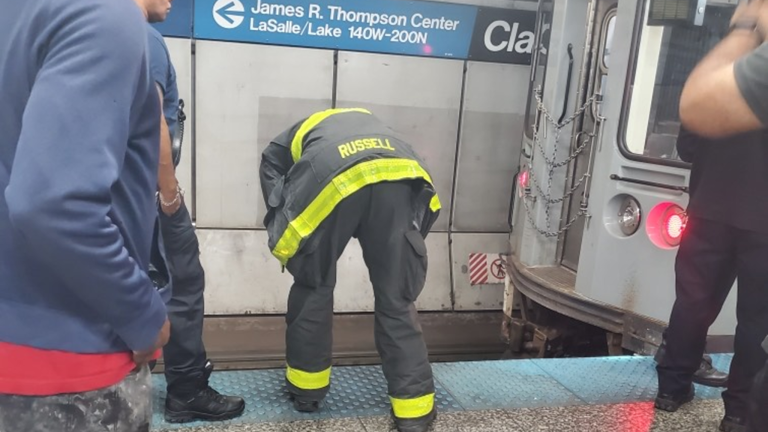 CTA Blue Line train hits abandoned bike in line's second disruption of day