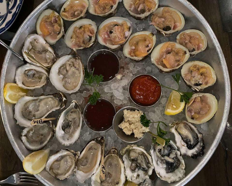 Oysters at Salt Seafood & Oyster Bar in New Brunswick, NJ.