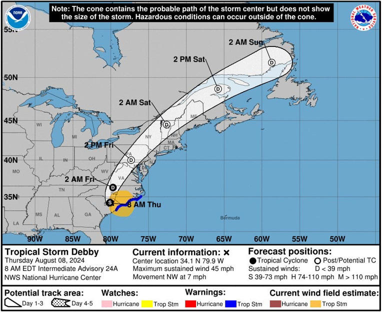 Tropical Storm Debby Check Flooding Outages Road Closures And More