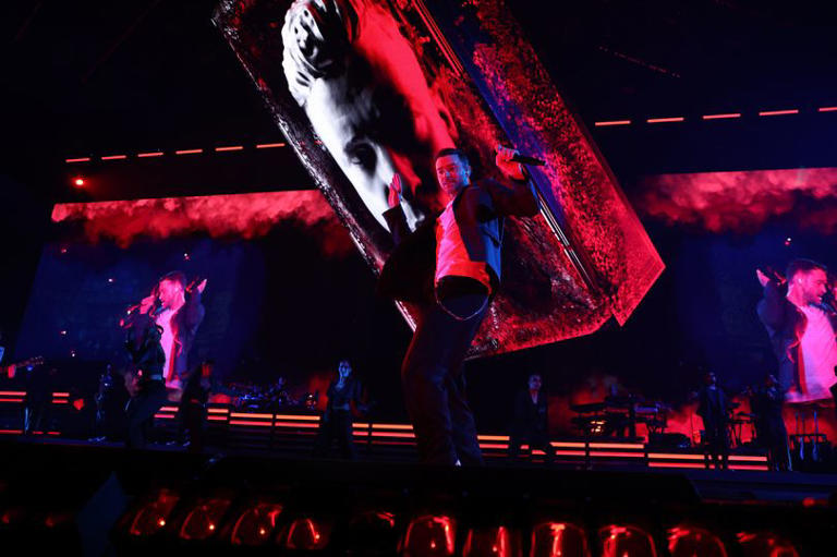 Justin Timberlake performing as part of the The Forget Tomorrow World Tour in Birmingham