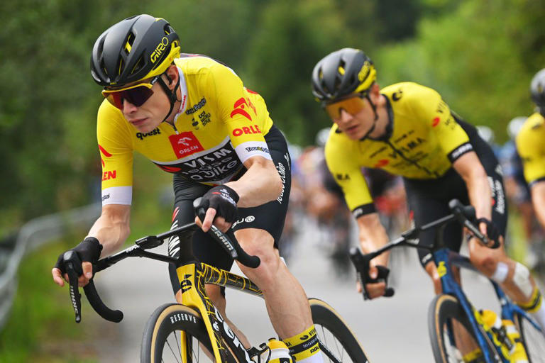 Jonas Vingegaard (Visma-Lease a Bike) in action on the final day of the Tour de Pologne